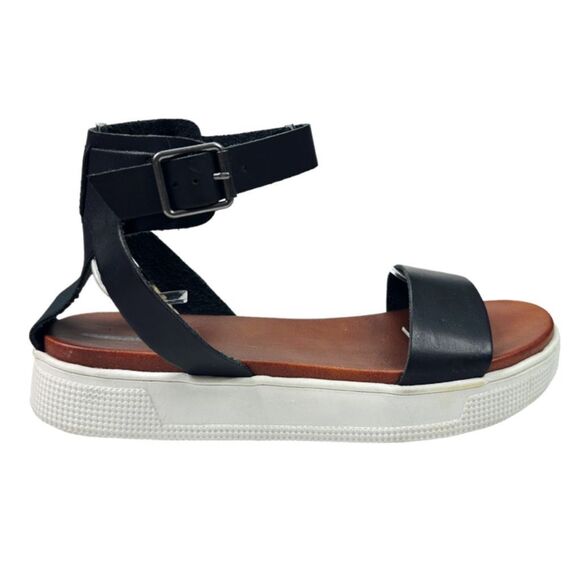 Maurices Hadly Black Ankle Strap Platform Sandals - Size 8 - Picture 1 of 6